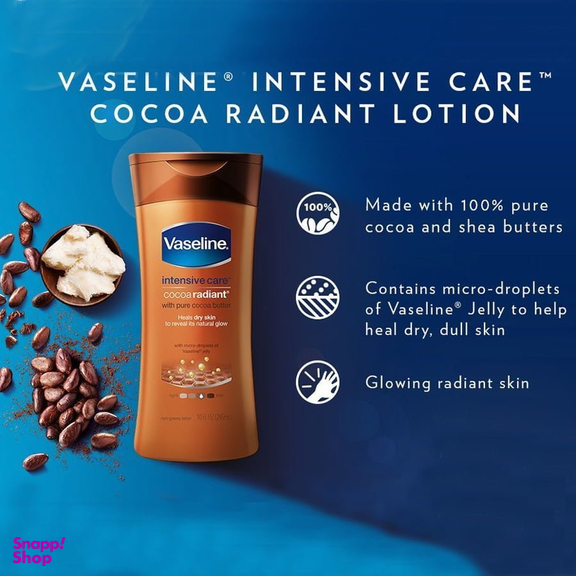 لوسیون بدن وازلین (Vaseline) مدل کاکایو حجم 400 میلی لیتر