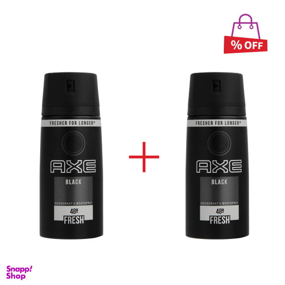 اسپری مردانه اکس (Axe) مدل Black حجم 150 میلی‌لیتر مجموعه 2 عددی