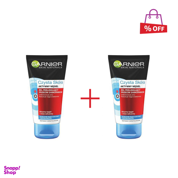 اسکراب لایه بردار پوست گارنیه (Garnier) مدل Aktywny WEGIEL حجم 150 میلیلیتر مجموعه 2 عددی