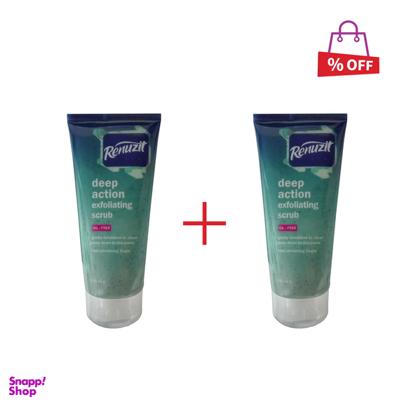 اسکراب لایه بردار روزانه رینوزیت (Renuzit) مدل Deep Action Exfolianting حجم 200 میلی‌ لیتر مجموعه 2 عددی