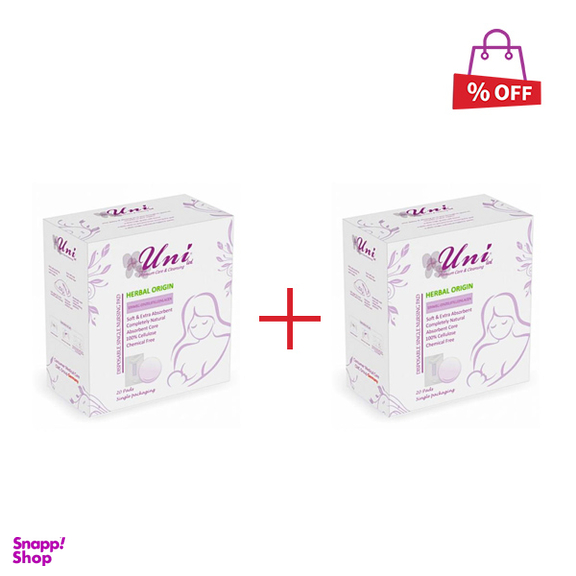 پد سینه یونی لد (Uni Led) سری Herbal Origin مدل Einweg - Einzelstilleinlagen بسته 20 عددی مجموعه 2 عددی