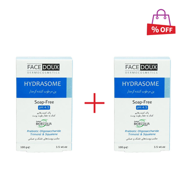 پن مرطوب کننده کرم‌دار فیس دوکس (Face Doux) سری Hydrasome مناسب پوست های خشک و حساس وزن 100 گرم مجموعه 2 عددی