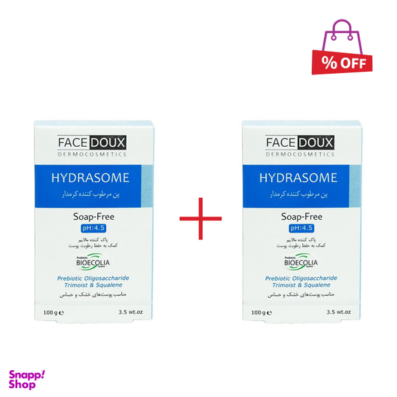 پن مرطوب کننده کرم‌دار فیس دوکس (Face Doux) سری Hydrasome مناسب پوست های خشک و حساس وزن 100 گرم مجموعه 2 عددی
