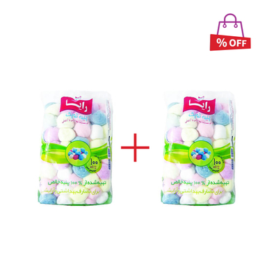 پنبه بهداشتی رایا (Raya) کد 01 بسته 100 عددی مجموعه 2 عددی