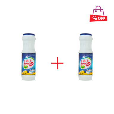 پودر تمیزکننده سطوح رخشا مدل Lemon مقدار 500 گرم مجموعه 2 عددی