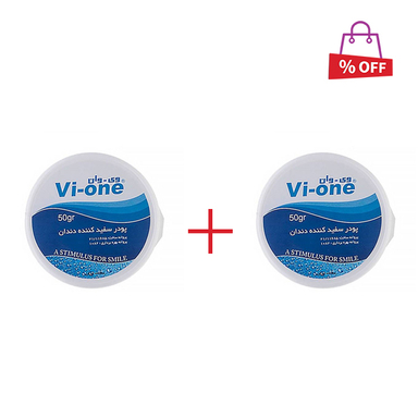 پودر سفید کننده دندان وی وان (Vi-one) طعم اکالیپتوس وزن 50 گرم مجموعه 2 عددی