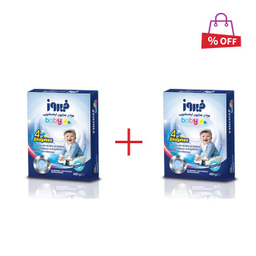 پودر صابون لباسشویی فیروز (Firooz) مدل 4 آنزیم وزن 400 گرم مجموعه 2 عددی