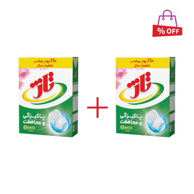 پودر ماشین لباسشویی تاژ Double Power مدل یونیورسال مقدار 500 گرم مجموعه 2 عددی