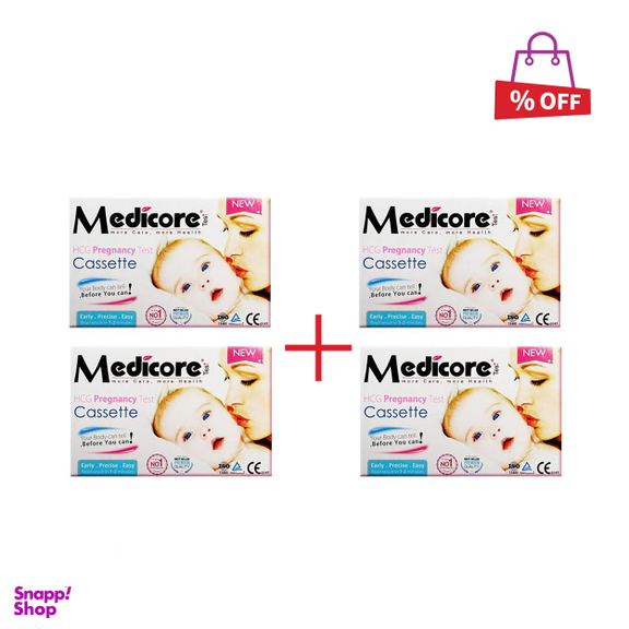 تست بارداری مدیکور (Medicore) مدل Cassette99.8٪ بسته 2 عددی مجموعه 2 عددی