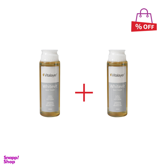 تونر پاک کننده صورت ویتالیر (Vitalayer) مدل Whitevit حجم 200 میلی‌لیتر مجموعه 2 عددی