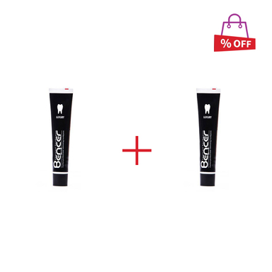 خمیر دندان بنسر (Bencer) مدل Charcoal حجم 120 میلی‌ لیتر مجموعه 2 عددی