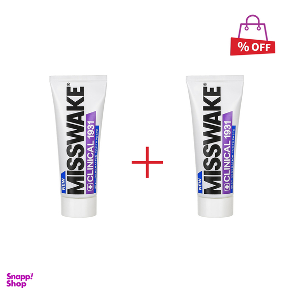 خمیر دندان ترمیم کننده میسویک (Misswake) مناسب دندان های حساس و آسیب دیده حجم 75 میلی لیتر مجموعه 2 عددی