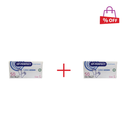 دستکش لاتکس (Latex) بسته 50 عددی سایز L مجموعه 2 عددی