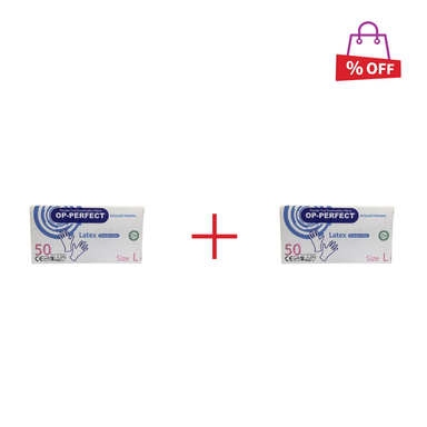 دستکش لاتکس (Latex) بسته 50 عددی سایز L مجموعه 2 عددی