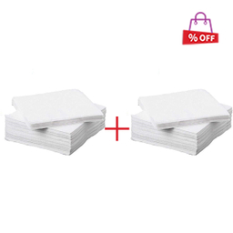 دستمال سفره کاغذی بی تا (Bita) بسته 100 برگی رنگ سفید مجموعه 2 عددی