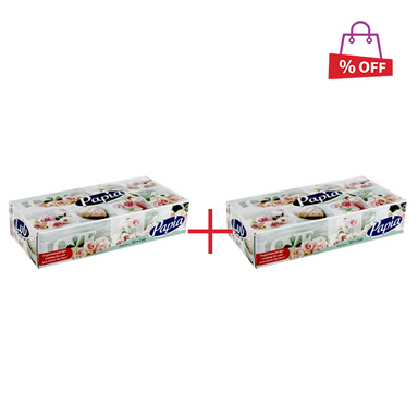 دستمال کاغذی پاپیا (Papia) مدل 2 لایه بسته 100 برگ مجموعه 2 عددی