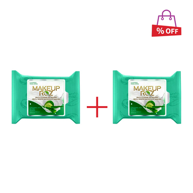 دستمال مرطوب آرایش پاک کن میکاپ رز (MakeUp Rose) مناسب پوست های حساس بسته 25 عددی مجموعه 2 عددی