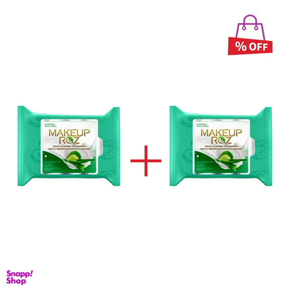 دستمال مرطوب آرایش پاک کن میکاپ رز (MakeUp Rose) مناسب پوست های حساس بسته 25 عددی مجموعه 2 عددی