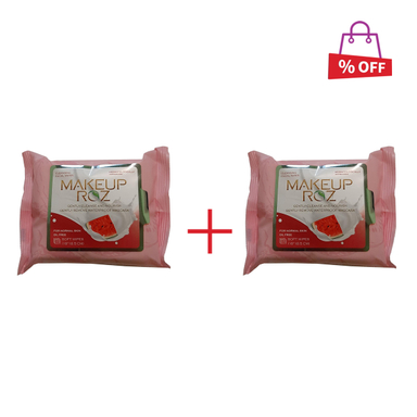 دستمال مرطوب آرایش پاک کن میکاپ رز (MakeUp Rose) مناسب پوستهای نرمال بسته 25 عددی مجموعه 2 عددی
