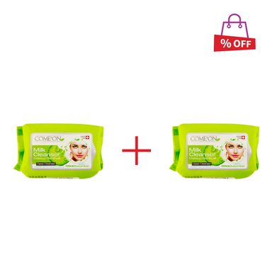 دستمال مرطوب کامان (Comeon) مدل Milk Cleanser بسته 20 عددی مجموعه 2 عددی