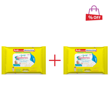 دستمال مرطوب کودک پنبه ریز (Panberes) مدل Anti Irritant بسته 20 عددی مجموعه 2 عددی