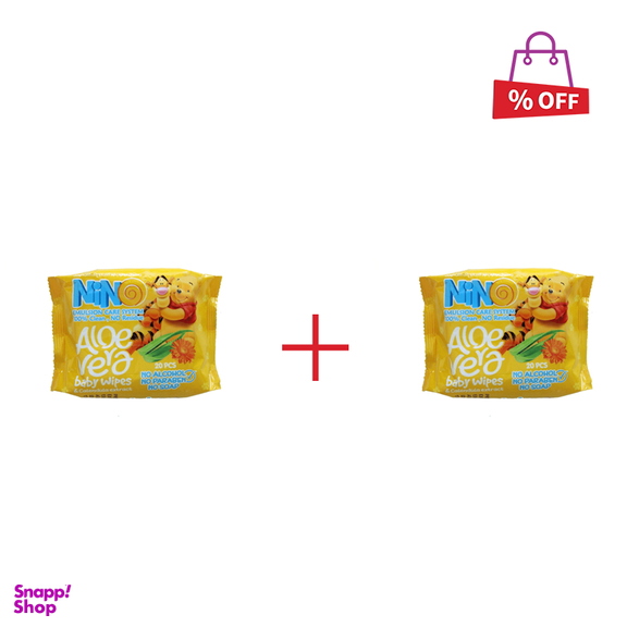 دستمال نرم کننده مرطوب نینو (Nino) مخصوص کودک بسته 90 عددی مجموعه 2 عددی