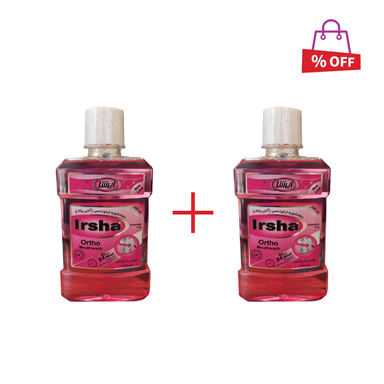 دهان شویه ایرشا (Irsha) مدل Ortho حجم 250 میلی‌ لیتر مجموعه 2 عددی