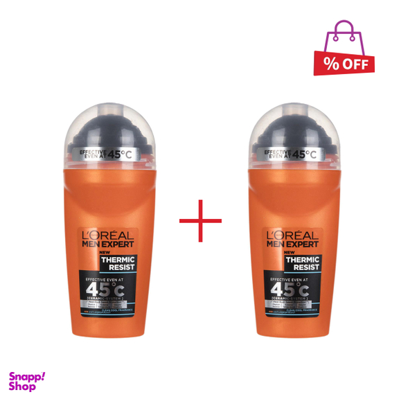 رول ضد تعریق لورآل (Loreal) سری Men Expert مدل Thermic Resist حجم 50 میلیلیتر مجموعه 2 عددی