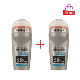 رول ضد تعریق مردانه لورآل (Loreal) سری Men Expert مدل Fresh Extreme 48H حجم 50 میلی‌لیتر مجموعه 2 عددی