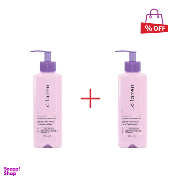 ژل بهداشتی بانوان لافارر (Lafarrerr) مدل Gentinal Cleansing Gel حجم 250 میلی‌لیتر مجموعه 2 عددی