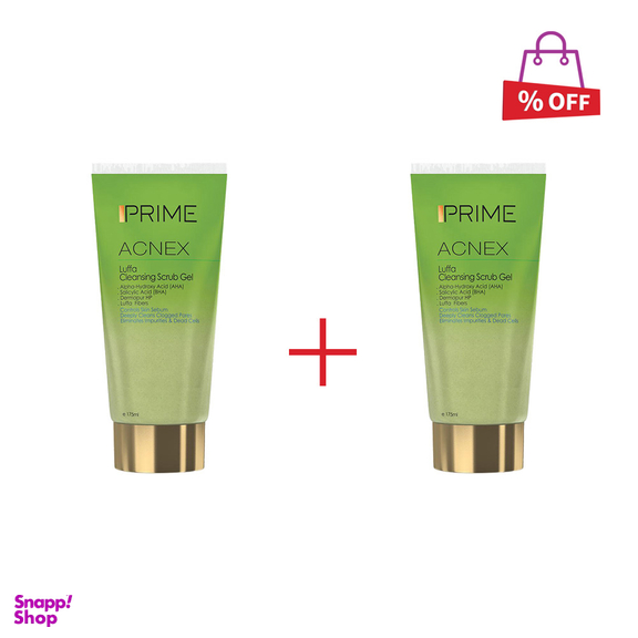 ژل پاک کننده اسکراب پریم (Prime) سری Acnex مدل Luffa حجم 175 میلی‌لیتر مجموعه 2 عددی