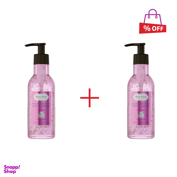 ژل شستشو صورت دیپ سنس (Deep Sense) مدل گلاب حجم 250 میلی‌لیتر مجموعه 2 عددی