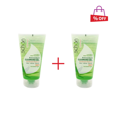 ژل شستشو صورت شون (Schon) مدل Aloe Vera & Green Tea حجم 150 میلی لیتر مجموعه 2 عددی