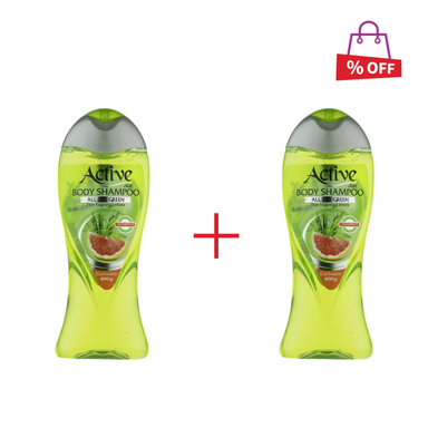شامپو بدن اکتیو (Active) سری Mineral مدل Green وزن 400 گرم مجموعه 2 عددی