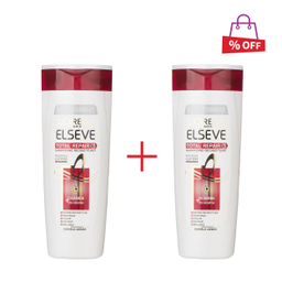شامپو ترمیم کننده لورآل (Loreal) مدل Elseve Total Repair 5 حجم 400 میلی‌لیتر مجموعه 2 عددی