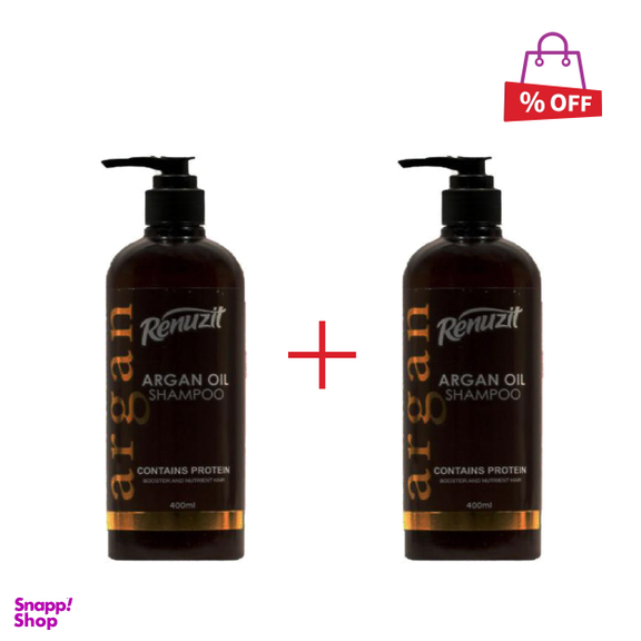 شامپو تقویت کننده مو رینوزیت (Renuzit) مدل Argan Oil حجم 400 میلی‌لیتر مجموعه 2 عددی