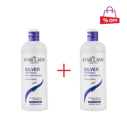 شامپو ضد زردی استار لیدی (Star Lady) مدل Silver حجم 400 میلی‌ لیتر مجموعه 2 عددی