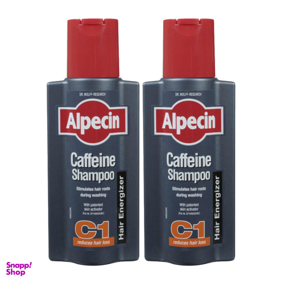 شامپو مو آلپسین (Alpecin) مدل C1 Caffeine حجم 250 میلی‌ لیتر بسته 2 عددی مجموعه 2 عددی
