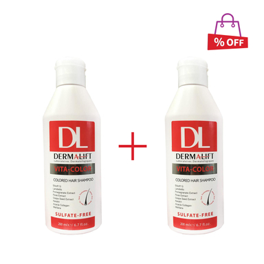 شامپو مو درمالیفت (Dermalift) مدل Vita Color حجم 200 میلی‌لیتر مجموعه 2 عددی