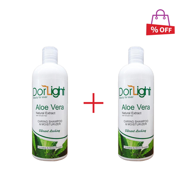 شامپو مو دورلایت (Dorlight) مدل Aloe vera حجم 400 میلی‌لیتر مجموعه 2 عددی