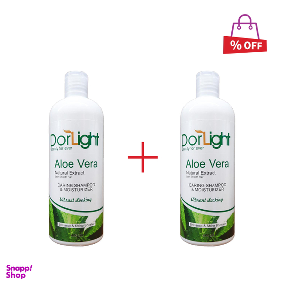 شامپو مو دورلایت (Dorlight) مدل Aloe vera حجم 400 میلی‌لیتر مجموعه 2 عددی