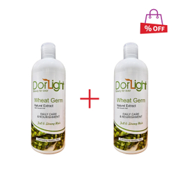 شامپو مو دورلایت (Dorlight) مدل جوانه گندم حجم 400 میلی‌لیتر مجموعه 2 عددی