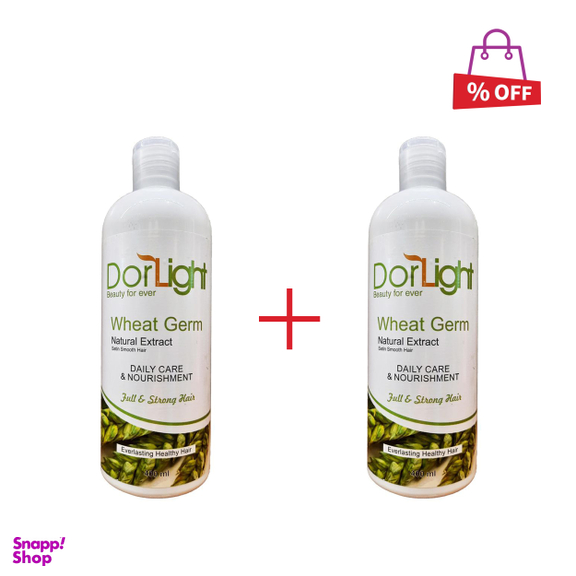 شامپو مو دورلایت (Dorlight) مدل جوانه گندم حجم 400 میلی‌لیتر مجموعه 2 عددی