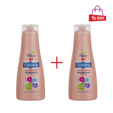 شامپو مو گلرنگ (Golrang) سری Plus Protein مدل Dry Hair وزن 900 گرم مجموعه 2 عددی
