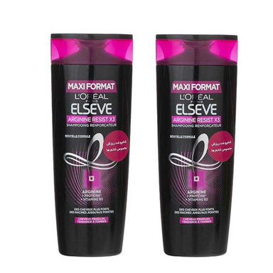 شامپو مو لورآل (Loreal) سری Elseve مدل Arginine Resist X3 حجم 400 میلیلیتر بسته 2 عددی مجموعه 2 عددی