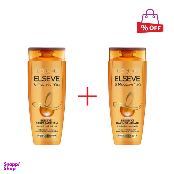 شامپو مو لورآل (Loreal) مدل 6Mucizevi Yag حجم 450 میلیلیتر مجموعه 2 عددی