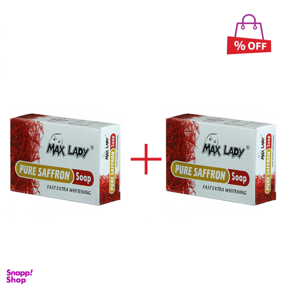 صابون شستشو مکس لیدی (Max lady) مدل Pure Saffron وزن 75 گرم مجموعه 2 عددی