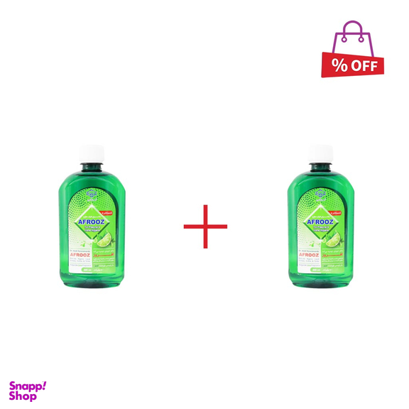 ضدعفونی کننده چندمنظوره افروز (Afrooz) با رایحه لیمو حجم 500 میلی‌لیتر مجموعه 2 عددی