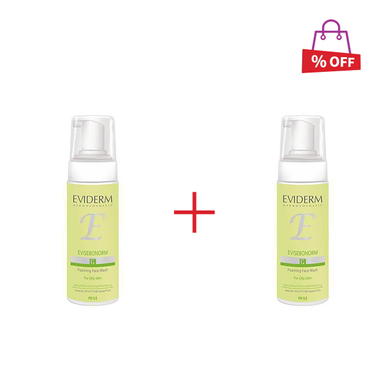 فوم پاک‌ کننده آرایش صورت اویدرم (Eviderm) سری Foaming Wash مدل Evisebonorm حجم 150 میلی‌لیتر مجموعه 2 عددی