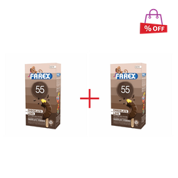 کاندوم فارکس (Farex) مدل Chocolate 55 بسته 12 عددی مجموعه 2 عددی